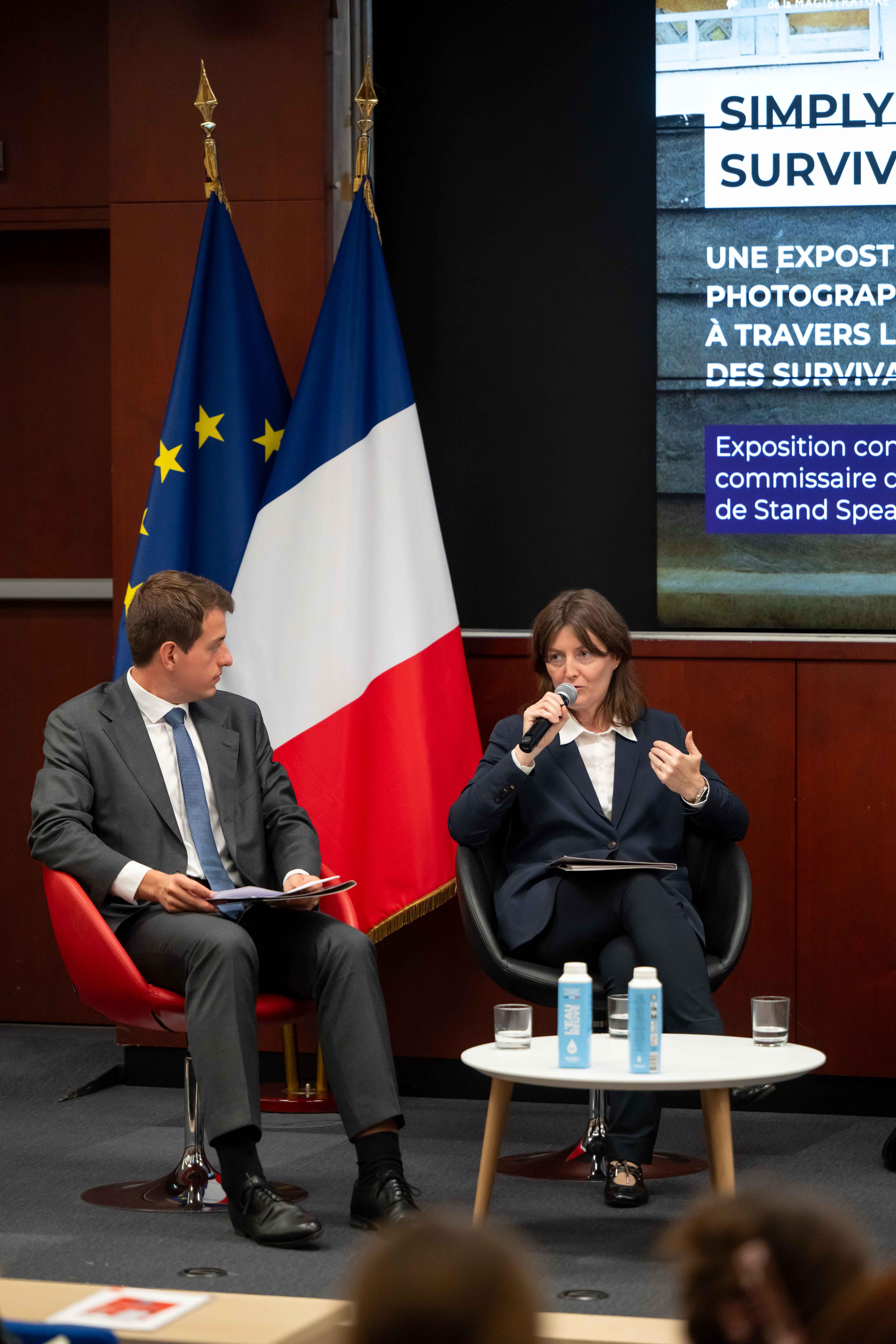 Emmanuelle Laudic-Baron, sous-directrice du département international de l’ENM, et Nicolas Van-Doorn, élève magistrat de la promotion 2026